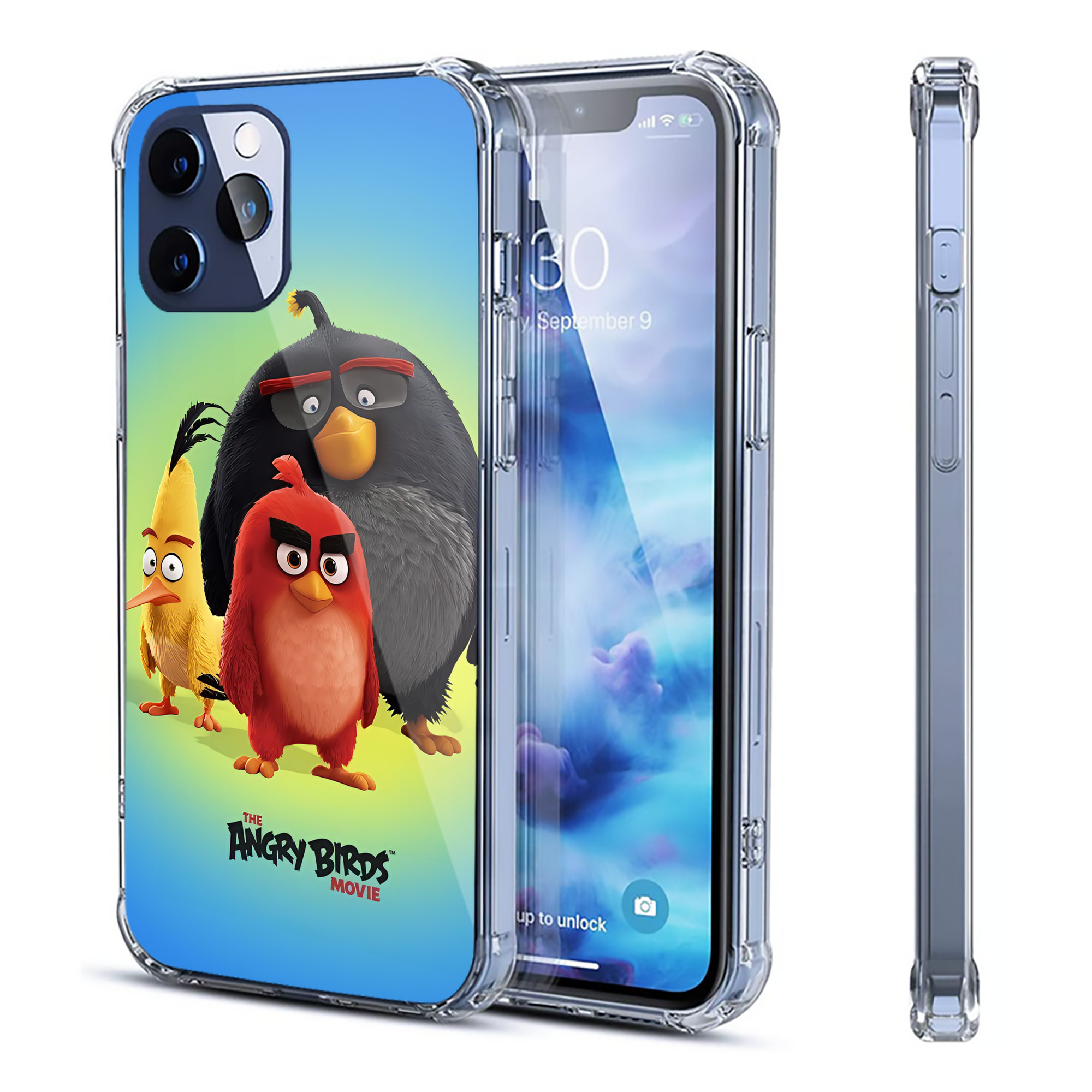 （画像用） Angry Birds アングリーバード 【iPhone 12シリーズ対応】透明スマホケース（クリアソフトケース）